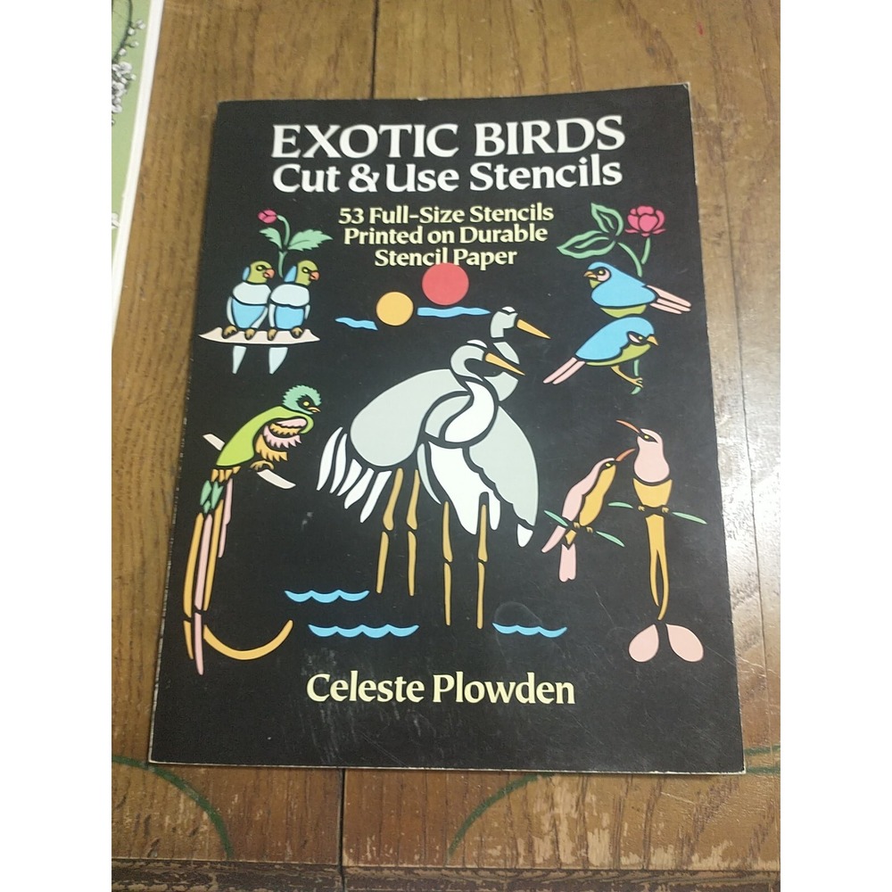 Vintage Exotic Birds Cut‎ and Use Stencils Celeste Plowden 53 Stencils NEW